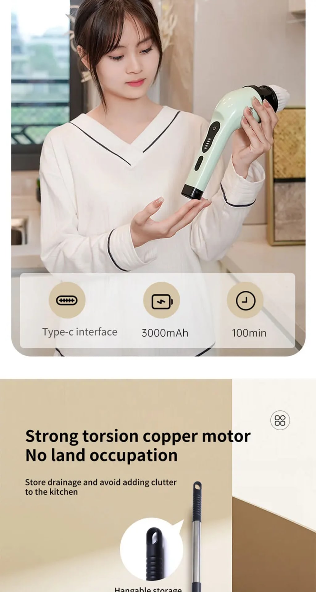 ELECTRIC BRUSH   - easy clean and time saving